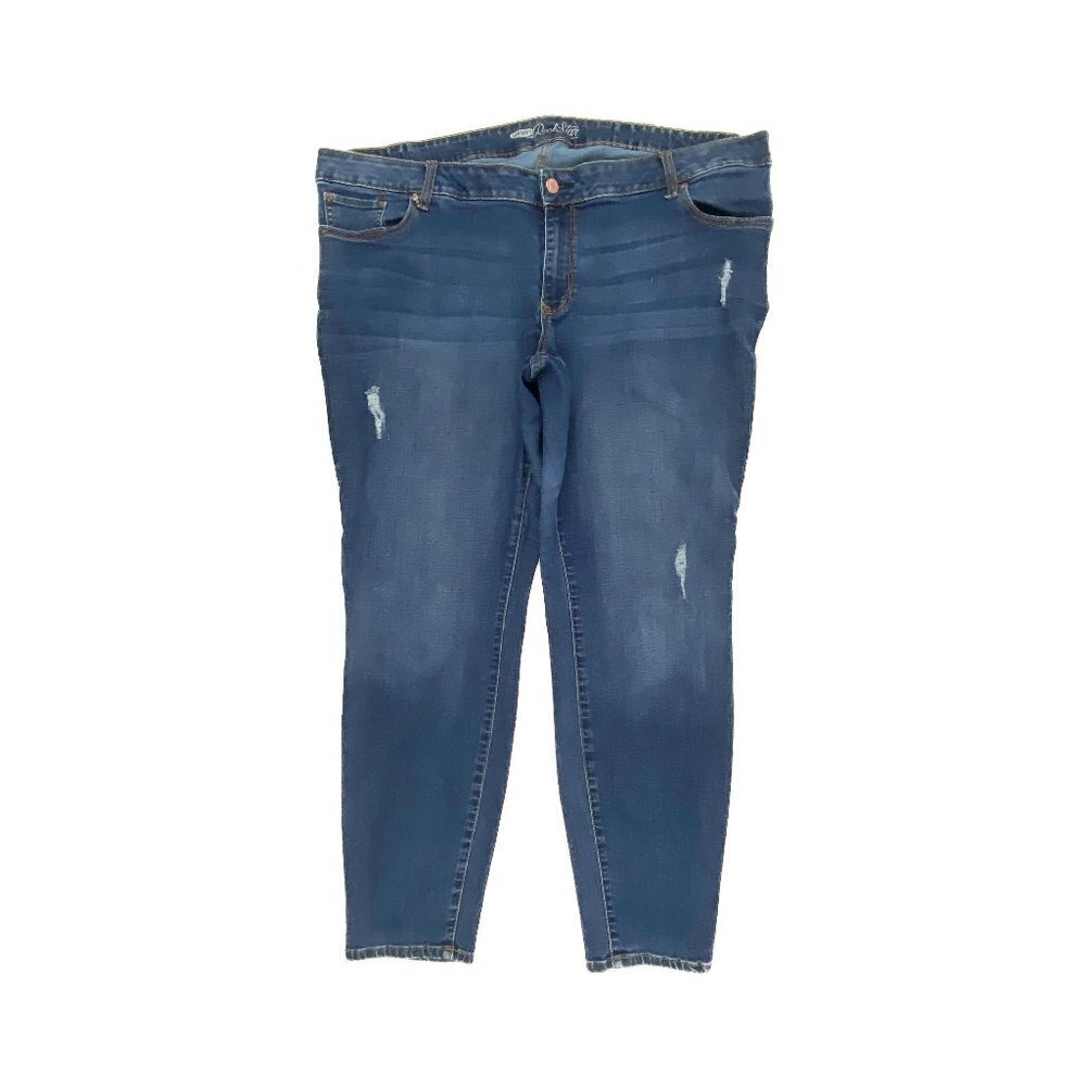 Old Navy The Rockstar Distressed Jegging Women's size 24 Medium Blue Denim jeans
